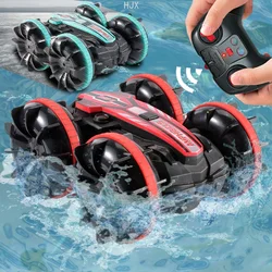 2.4 G Waterproof Water & Land Dual Model 2 IN 1 360° Rotate Drift Remote Control Vehicle RC Stunt Cars Toys for Kid Boy Children