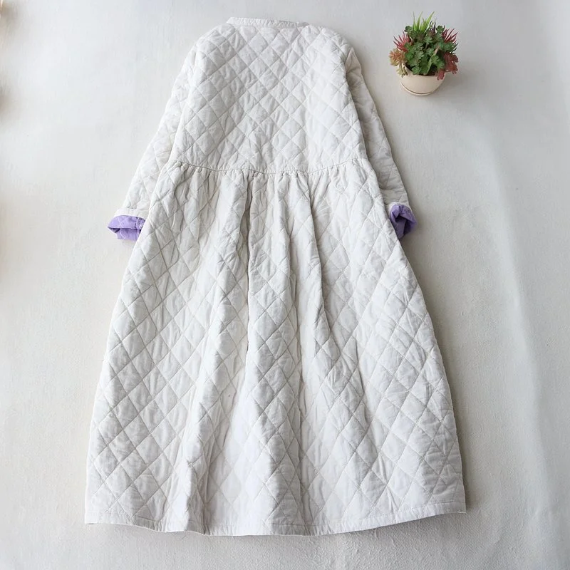 

Thickened Cotton Jacket for Women 2026 Spring Autumn Winter Clothing Casual Warm Loose Artistic Cotton Windbreaker Coat