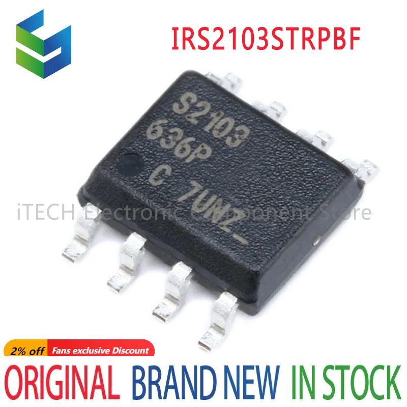 

5 шт., новинка 100%, драйвер IRS2103STRPBF IRS2103STR IRS2103S IR2103S S2103-IC, полумост HV 8-SOIC