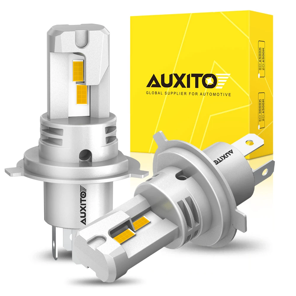 AUXITO 2X H4 LED 9003 HB2 3000K Yellow Canbus No Error Headlight Bulb Lamp High Low Beam For Toyota Yaris Hilux Honda Civic City