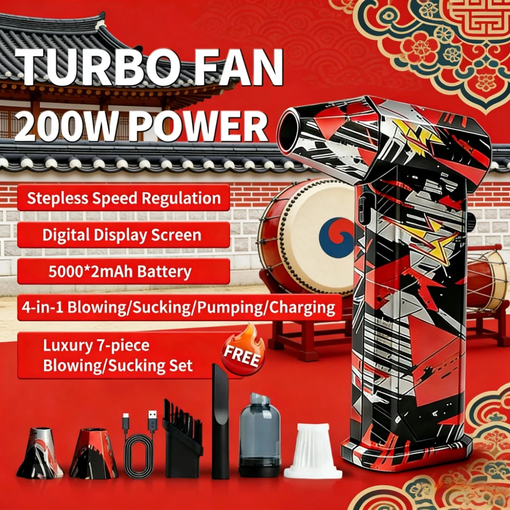 

X9 Turbo Fan Jet 300000RPM Turbo Jet Blower Brushless Vacuum Cleaner Blower For PC/Keyboard/Home/Car Cleaning Air Duster Blower