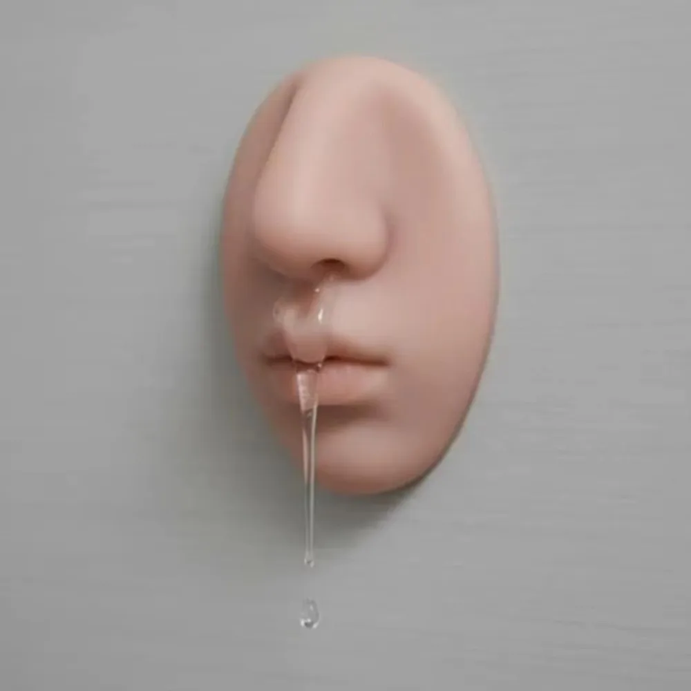 

Wall-Mounted Soap Dispenser Nose Shape Soap Dispenser Silicone Soap Liquid Squeeze Dispenser Refillable Hand Soap Holder