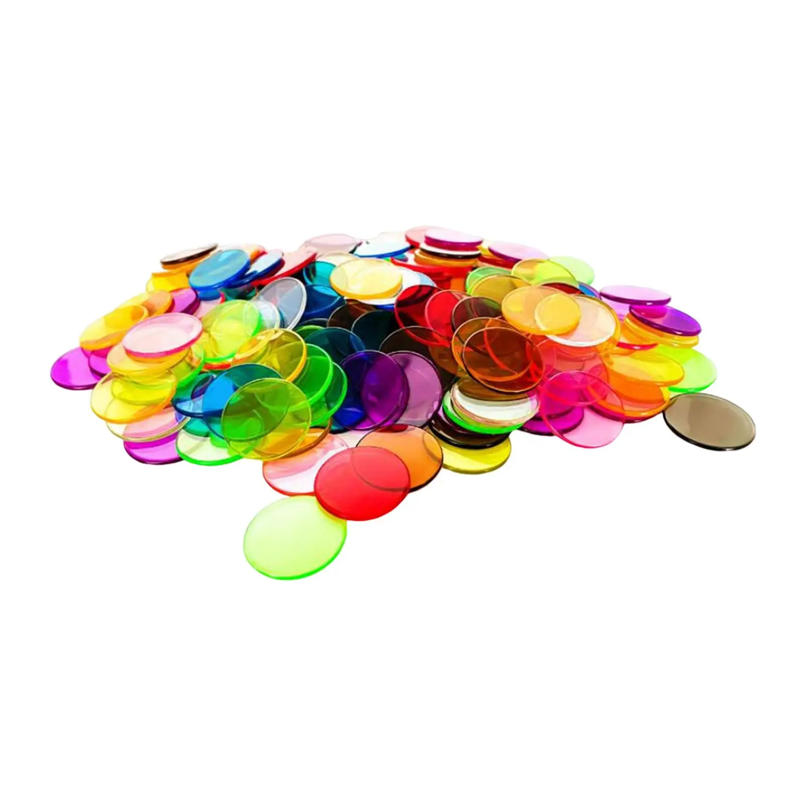 100x Transparent Counters Early Learning Educational Toy Teaching Aid Counting