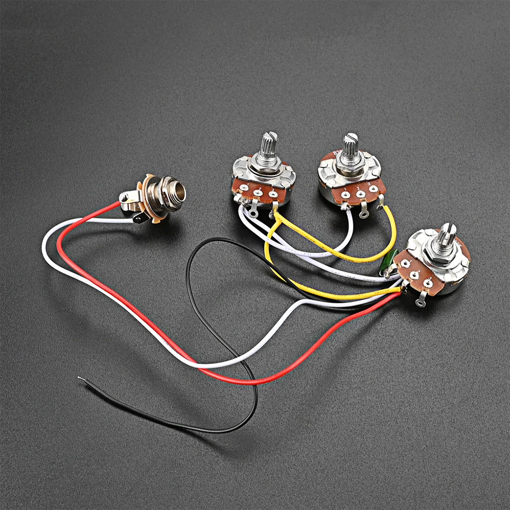 

1Set Metal Guitar Potentiometer Harness 250k Pots Durable Practical Electric Guitar Parts Instrument Supply Harness