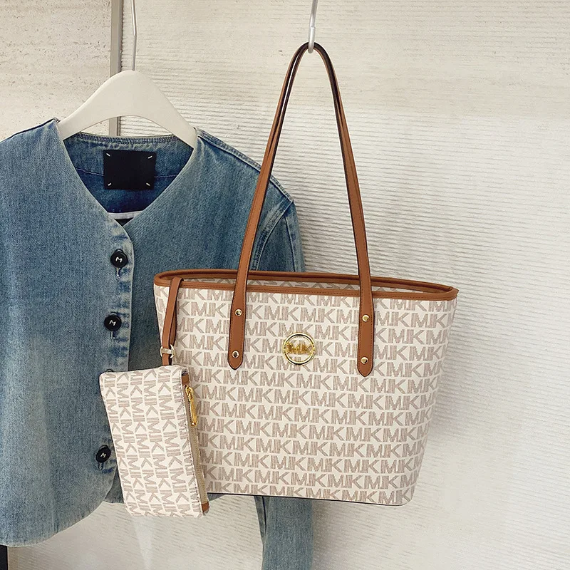 

Женская сумка-тоут с монограммой, осенняя сумка для подгузников большой вместимости, повседневная сумка через плечо для покупок и путешествий