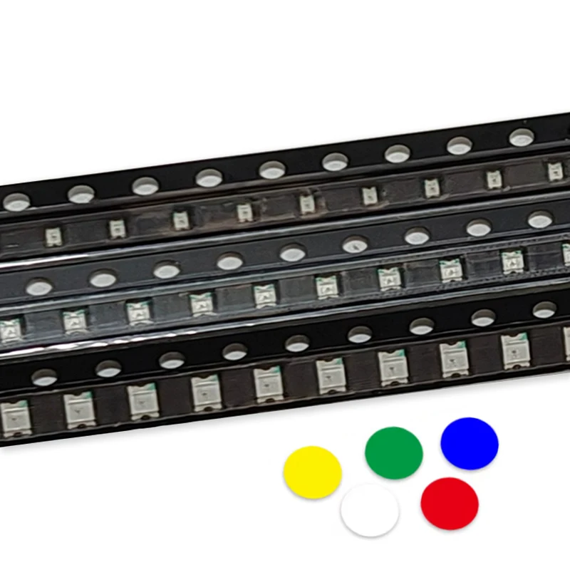 100 قطعة 0603 0805 1206 1210 3528 SMD Led أحمر أصفر أبيض أخضر أزرق صمام ثنائي باعث للضوء واضح مصباح ليد ديود
