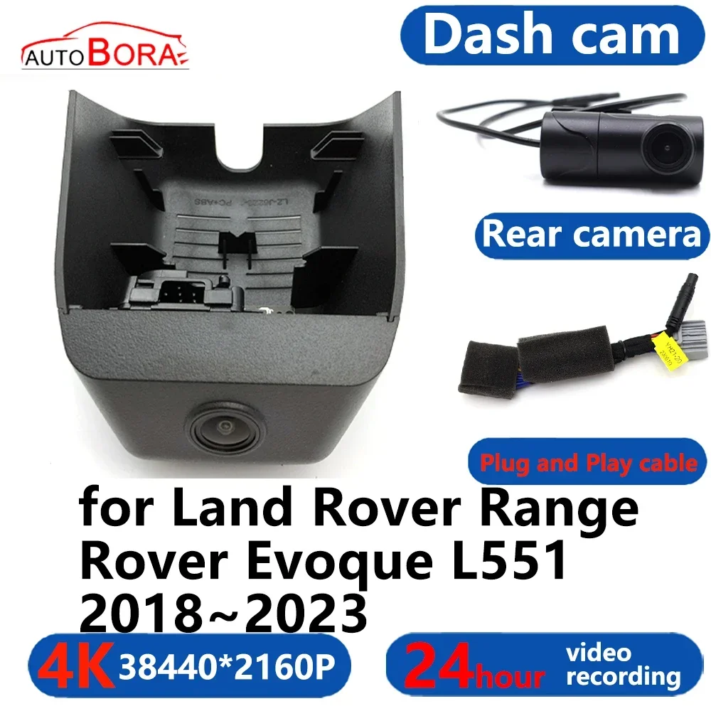 

AutoBora 4K Wifi 3840*2160 Car DVR Dash Cam Camera 24H Video Monitor for Land Rover Range Rover Evoque L551 2018~2023