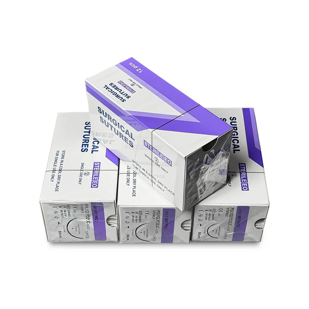 Einweg-Synthetik-Absorbierbares chirurgisches Nahtmaterial für Haustiere, PGA-Nahtmaterial mit Nadel, Polyglykolsäure PDO, für Tiermedizin, 90 cm – Detail 5