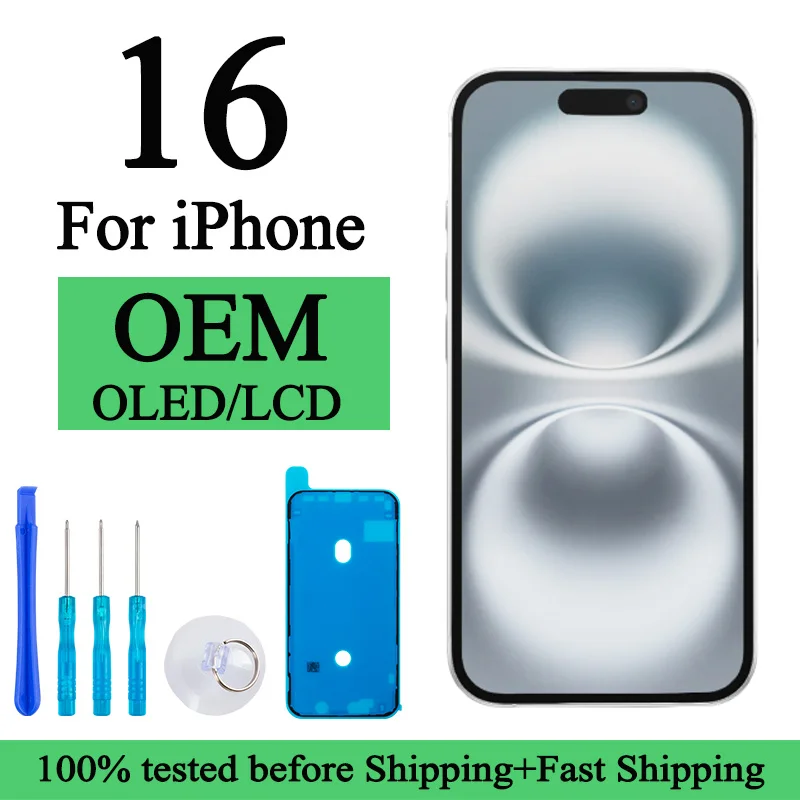 New 100% Tested Premium Lcd For IPhone 16 Display Touch With 3D Touch Screen Replacement Factory Display A3287 A3081 A3286 A3288