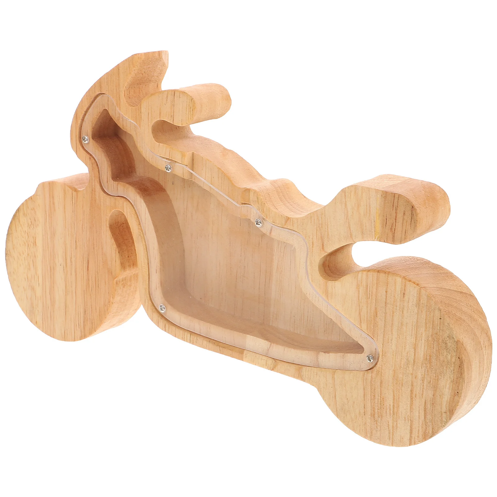 Tirelire en bois Unique avec motif Animal, rangement de pièces de monnaie Transparent, décoration artisanale, Pot d'épargne, cadeau pour Festival d'anniversaire