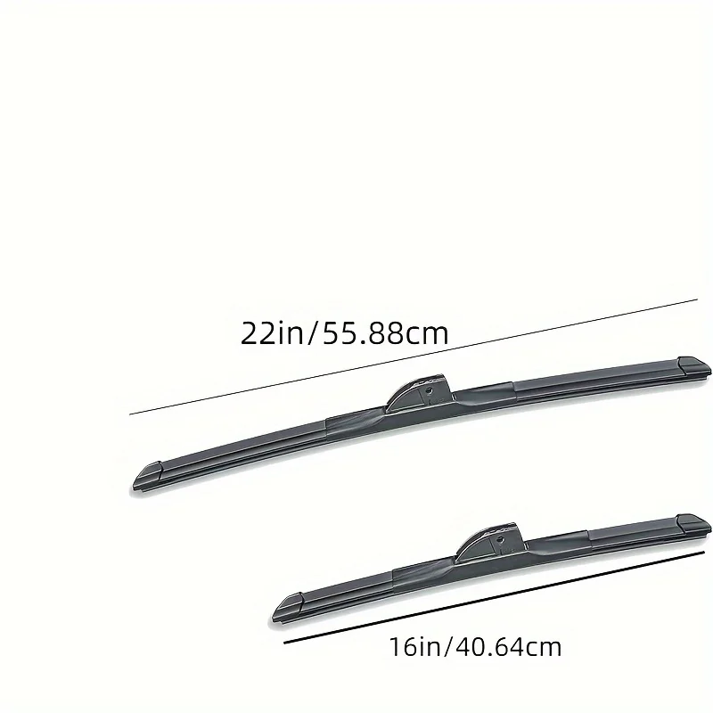 Set Of 2 Premium All-Seasons Durable Stable And Quiet Windshield Wiper Blades, High Quality Wiper, Universal Boneless Wiper