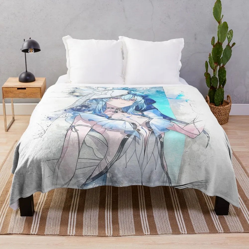 The Shorekeeper Watercolor Throw Blanket Soft Big Luxury Brand Summer Beddings Blankets