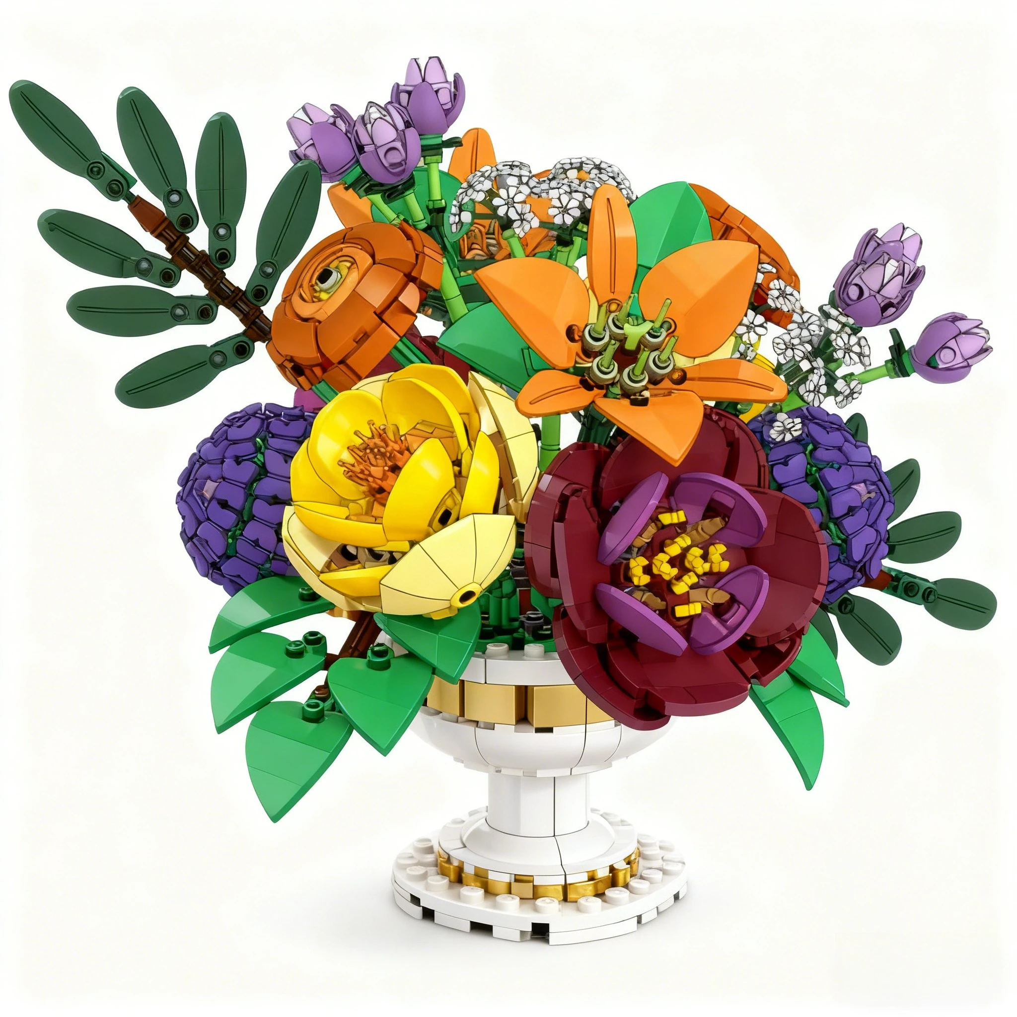 Blumen- und Pflanzendekorationen 10345 Bausteine-Sets, kompatibel mit Legoed-Partikeln, geeignet für Weihnachtsgeschenke, 1161 Stück