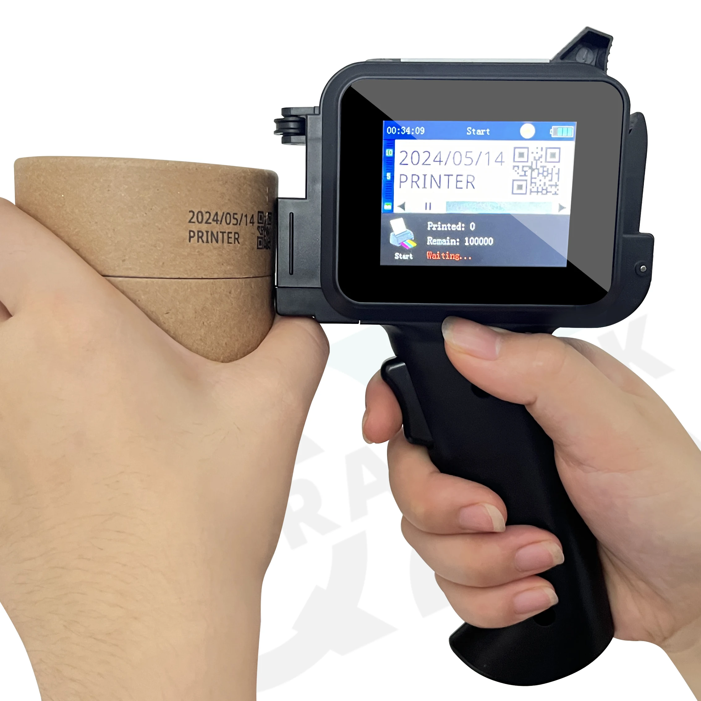Portable Mini Thermal Inkjet Printer Handheld QR Bar Batch Code Date & Logo Expiry Label for Home Use Industries