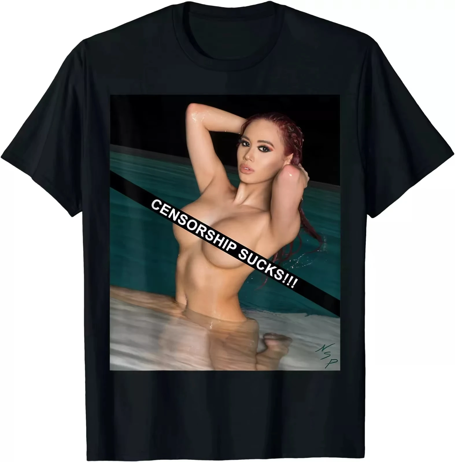 Camiseta de Hombre con Estampado de Chica Asiática Desnuda, Camiseta Vintage Informal de Verano para Hombre, Ropa de Mujer Estilo Harajuku