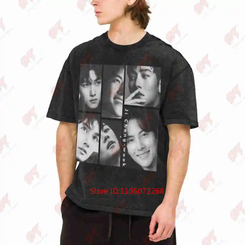 Ji Chang Wook K Drama Vintage Washed Tee Pure Cotton T-Shirt