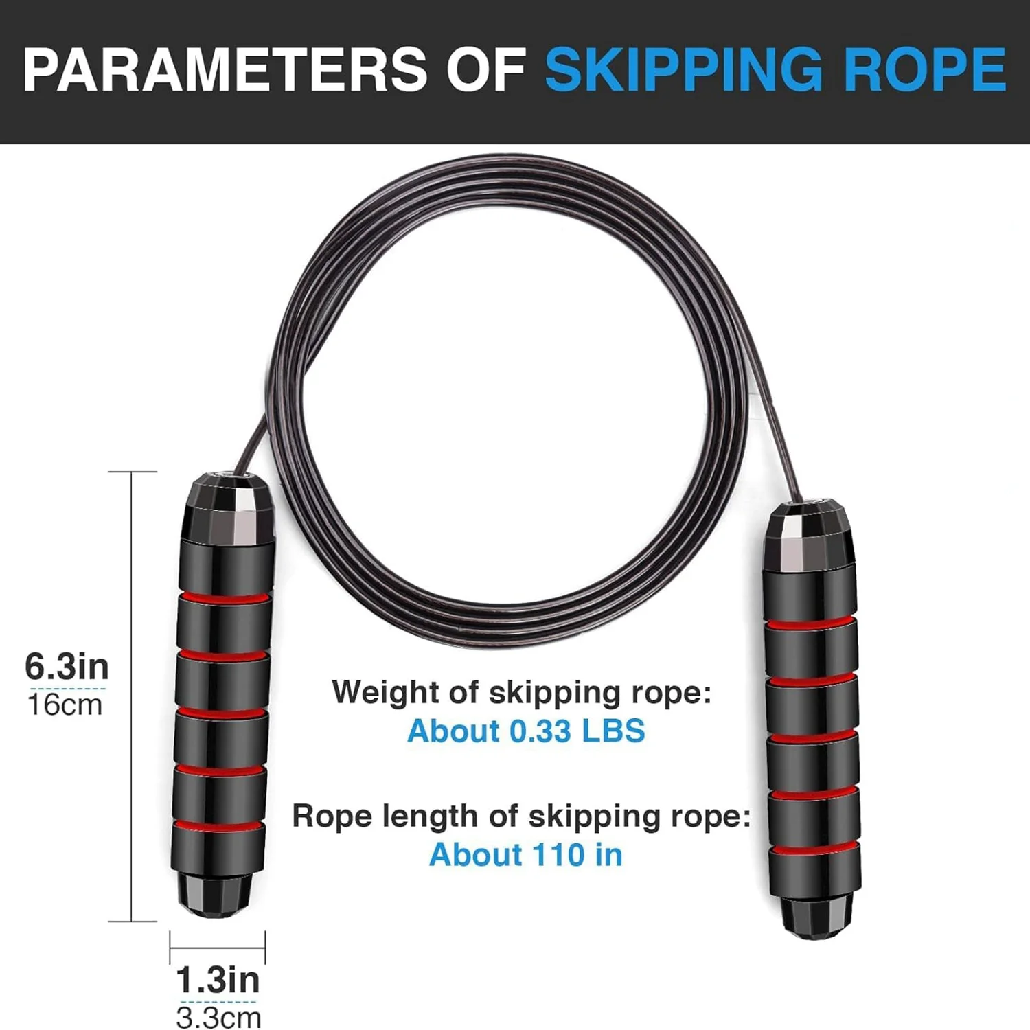 Adjustable Skipping Rope,Tangle-Free Rapid Speed Jumping Rope For Cardio, Endurance Training Durable High Guality