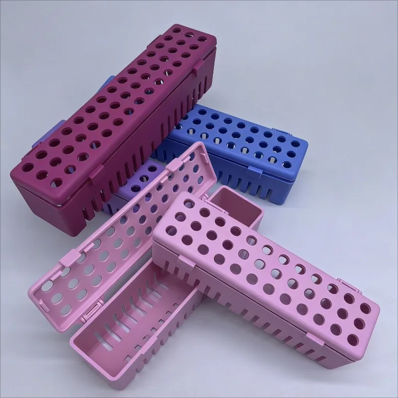 

5PCS Dental Instrument Sterilizing Box Perforated Dental Disinfection Trays Dentist Cassette Autoclave Safe for Clinic Lab Use