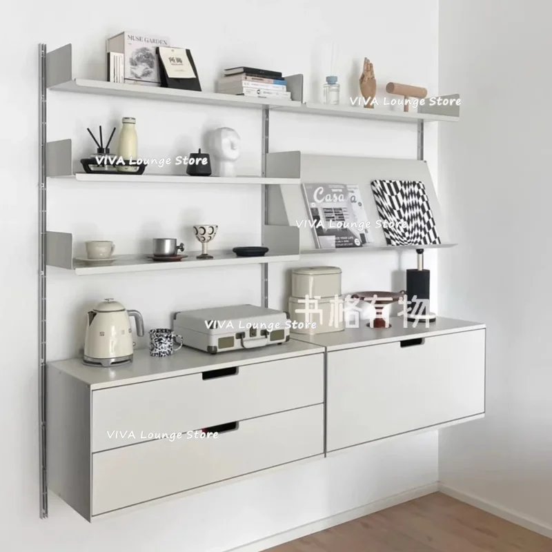 Modern Simple Bookcases Large Capacity Fashionable Bookcases French Retro Living Room Furniture Zu Bucherregalen YS40CC