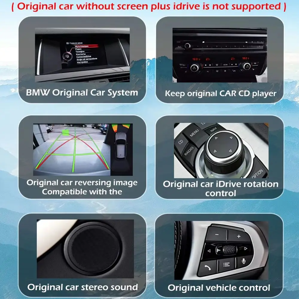 Android 16 Car Radio Multimedia Player 4G for BMW 2 Series F45 F46 2014 - 2018 NBT EVO System Ultra-thin Screen GPS Navigation