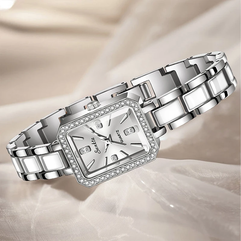 SUNKTA 2025 Luxury Women's Watch Fashion Rectangle Ladies Quartz Watches women wristwatch lady watch montre femme Watch women