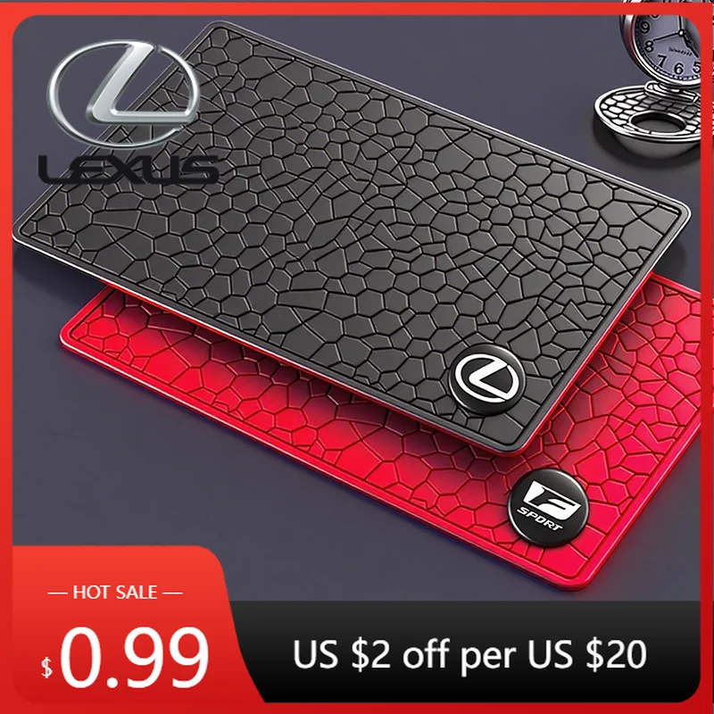

Interior Stickers PVC Car Dashboard Anti Slip Mat Silicone Pad Accessories For Lexus F SPORT ES RX NX LS UX LM LX GX LC RZ IS CT
