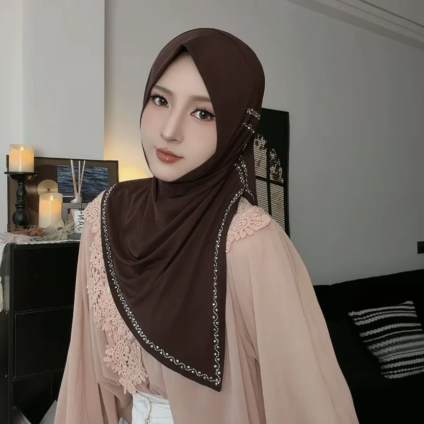 Head Cover 2026 Ready to Wear, Muslim, Sweet Girls Casual Mesh Hijab