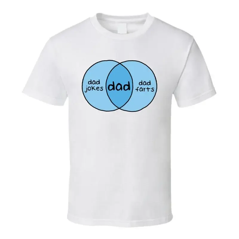 Dad Jokes Farts Venn Diagram Father's Day T Shirt