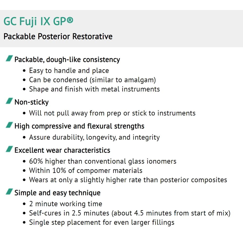 Dental Products Posterior Restorative Cement GC Fuji 9 IX GP A2 A3 Powder Liquid Permanent Filling Material Adhesive Dentistry