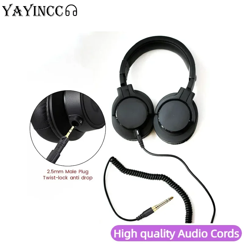 

3.5MM+6.35MM Headphone Adapter Replacement Audio cable cord wire line DIY for Audio-Technica ATH M50X M40X M60X M70X Headphones，