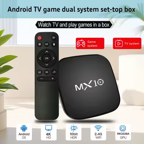 New Smart Android TV Box MX10 1GB 8GB Mini Smart TV Box 2.4g Wifi RK3228A Quad Core Set Top Box 4K Smart TV BOX BT5.0