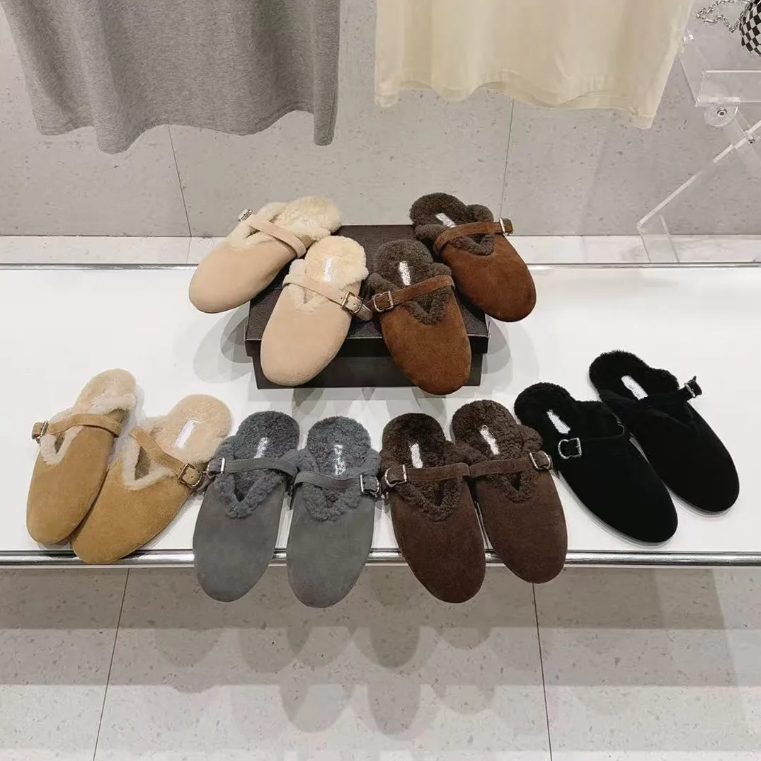 Luxury Retro Flat Bottom with Velvet Fury Shoes for Women, 2026 Autumn and Winter New Warm Mary Jane Shoes, Boken Cotton Shoes