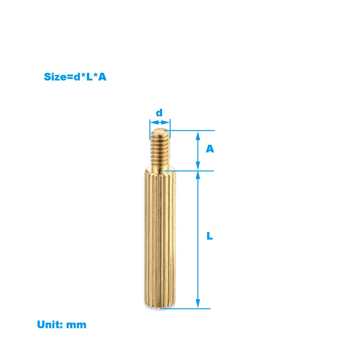 Single Head Circular Copper Column / Straight Flower Copper Screw M2