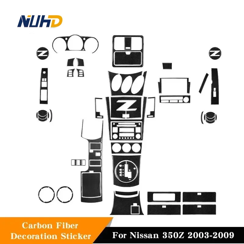

Car Carbon Fiber Protector Patch Sticker For Nissan 350Z 2003-2009 Suite Kit Full Parts Interior Decoration Stickers Accessories