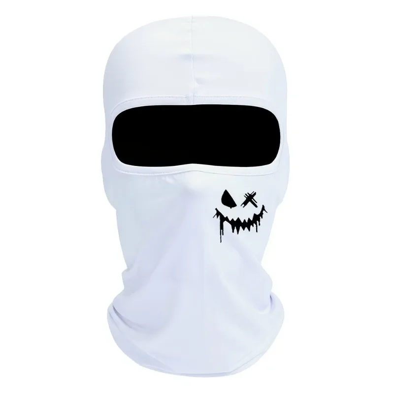 2 Stück/1 Stück Skimaske mit lächelndem Gesichtsmuster, Sturmhaube für Herren, Outdoor-Radfahren, UV-Schutz, winddichter Schal für Snowboard – Detail 8