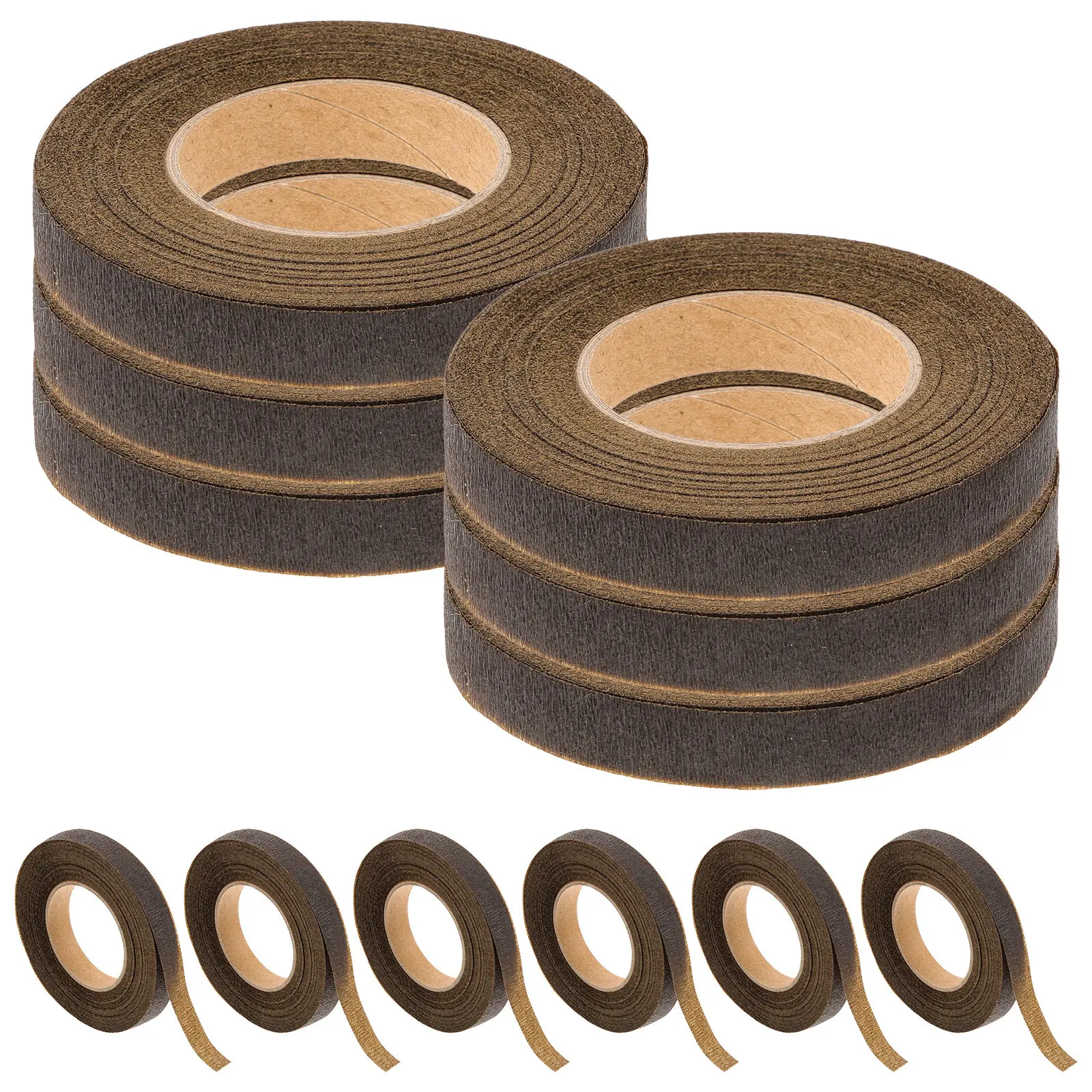 

12 Rolls Green Floral Tape Crepe Paper Flower Stem Wrapping Tape for DIY Bouquet Arrangement Craft Supplies Floral Tapes Wraps