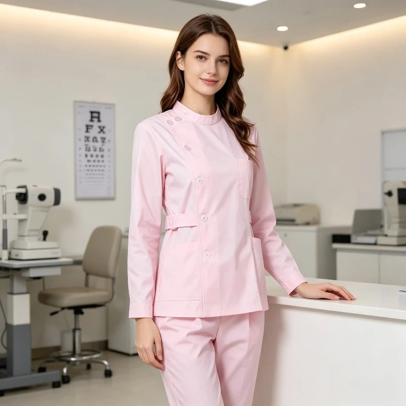 Women's Long Sleeved Split Nurse Uniform Set, Hospital Dental Clinic, Medical Beauty Salon, Hospital Nursing Work Uniform