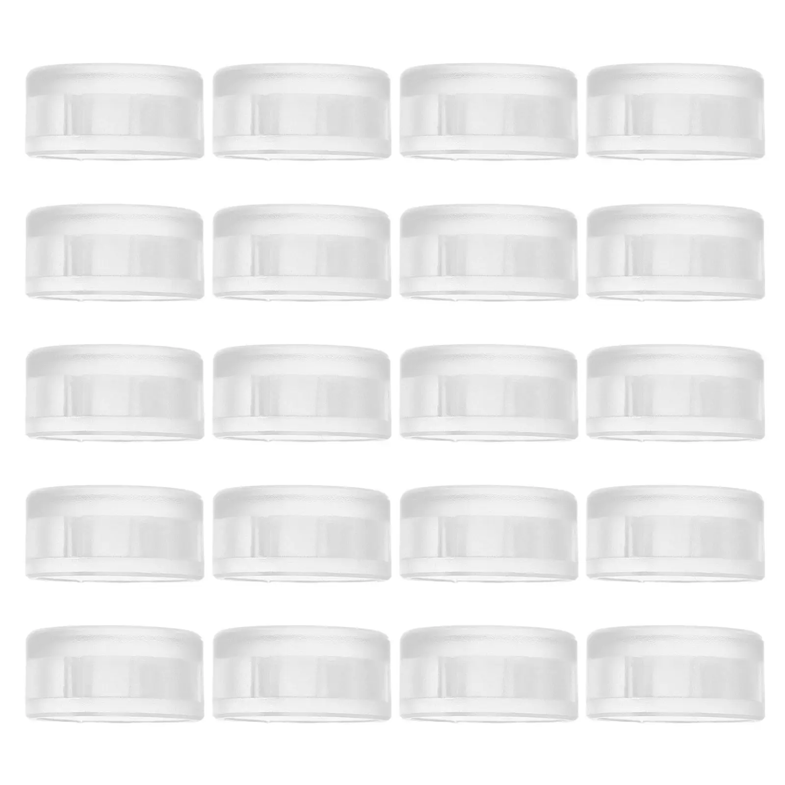 20Pcs Footswitch Cap Replacement Set for Guitar Effect Pedals Transparent Design Versatile Compatibility Easy Installation