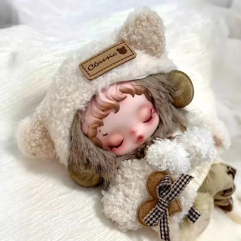 Skullpanda V1 V2 Braune Puppenkleidung 10 cm L'Impressionnisme Serie Niedliche Puppen-Anziehspielkostüme Zubehör für Puppenspielzeit