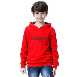 California Printing Kids Hoodie Fashion Boys Hoody Loose Sport Sweatshirts Autumn Long Sleeve Cotton Clothing