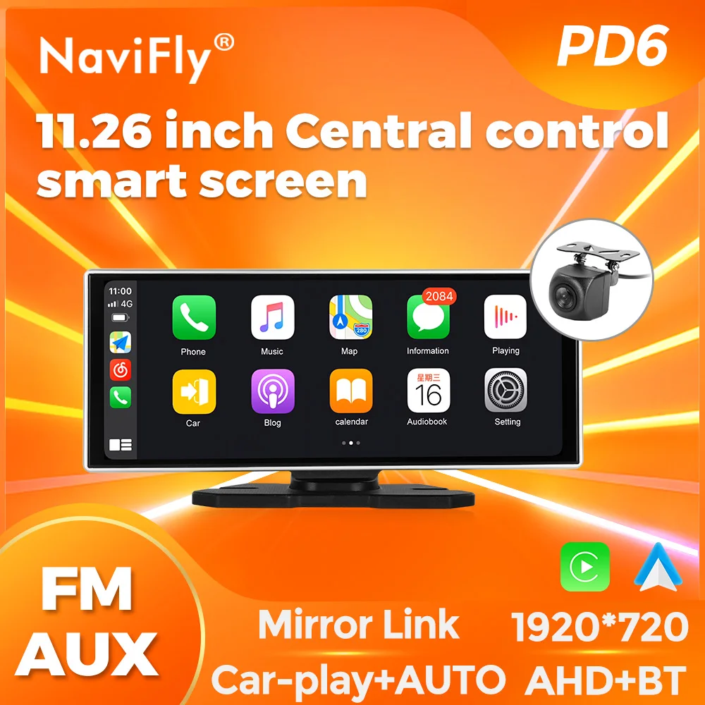 

NaviFly 11.26 inch Portable Wireless Carplay Android Auto Smart CarPlay Screen Multimedia Video MP5 Player Universal Car Radio