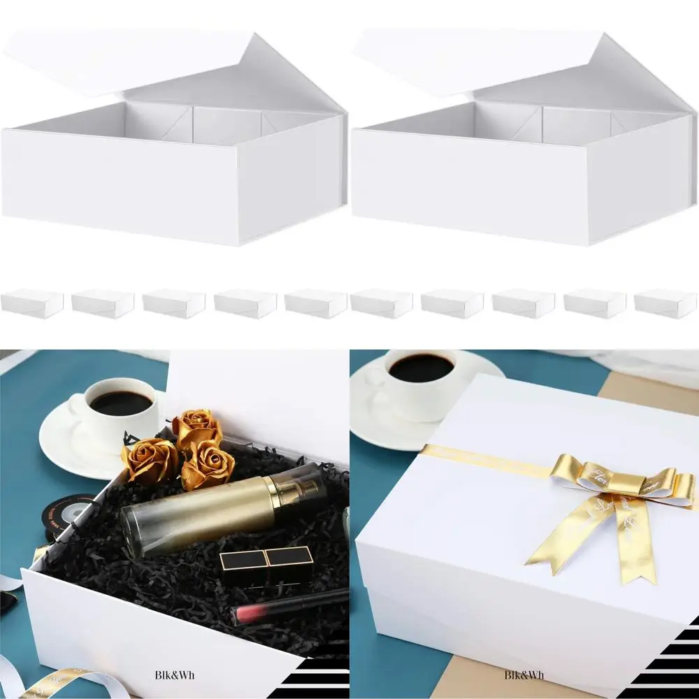 

Набор из 6 матовых белых складных подарочных коробок для предложения подружкам невесты с магнитными застежками