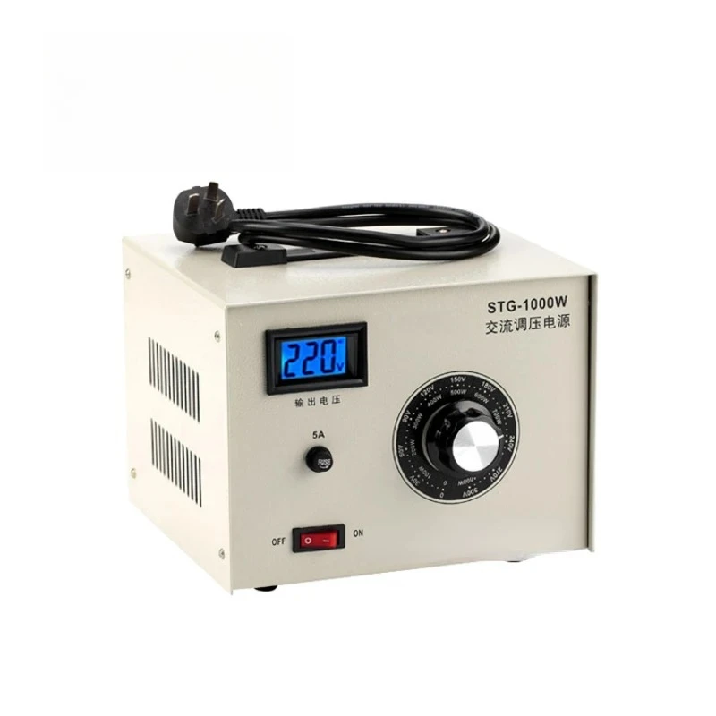 220V 50Hz 5A AC Voltage Regulator for STG-1000W Power Supply Transformer Adjustable Variable Voltage Source Single Phase