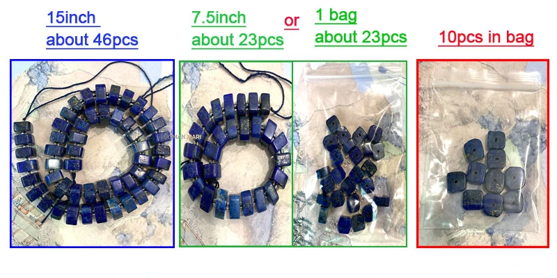 Großhandel 5x9mm Unregelmäßige Rondelle Natürliche Lapislazuli-Abstandsperlen für Schmuckherstellung DIY Armbänder Charms Zubehör – Detail 2