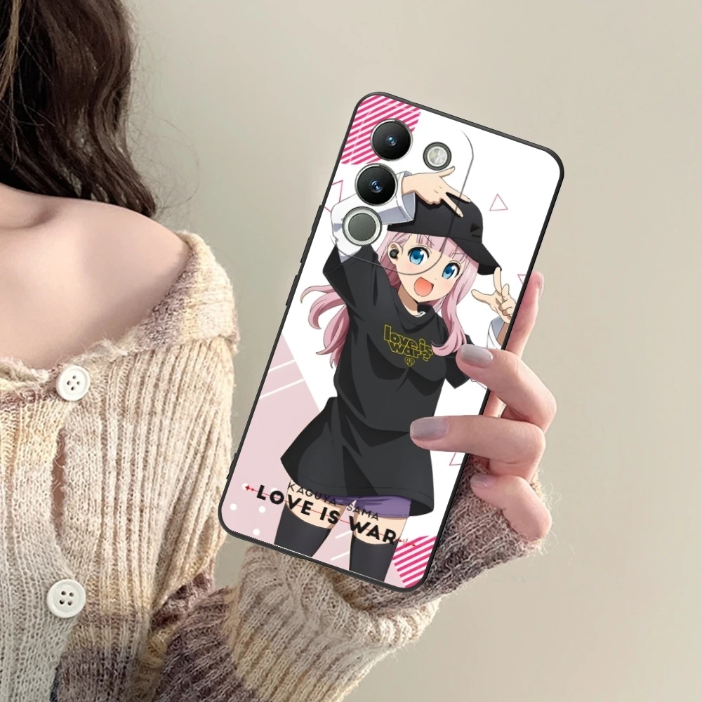 Kaguya Sama Chika Mobile Cell Phone Case for VIVO Y95 Y93 Y31 Y20 V19 V17 V15 Pro X60 NEX Black Soft Phone Cover Shell