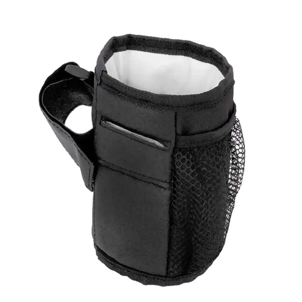 

Practical Universal Black Water Proof Pram Bottle Holder Stroller Accessory Baby Stroller Cup Holder Drink Cup Holder Pocket