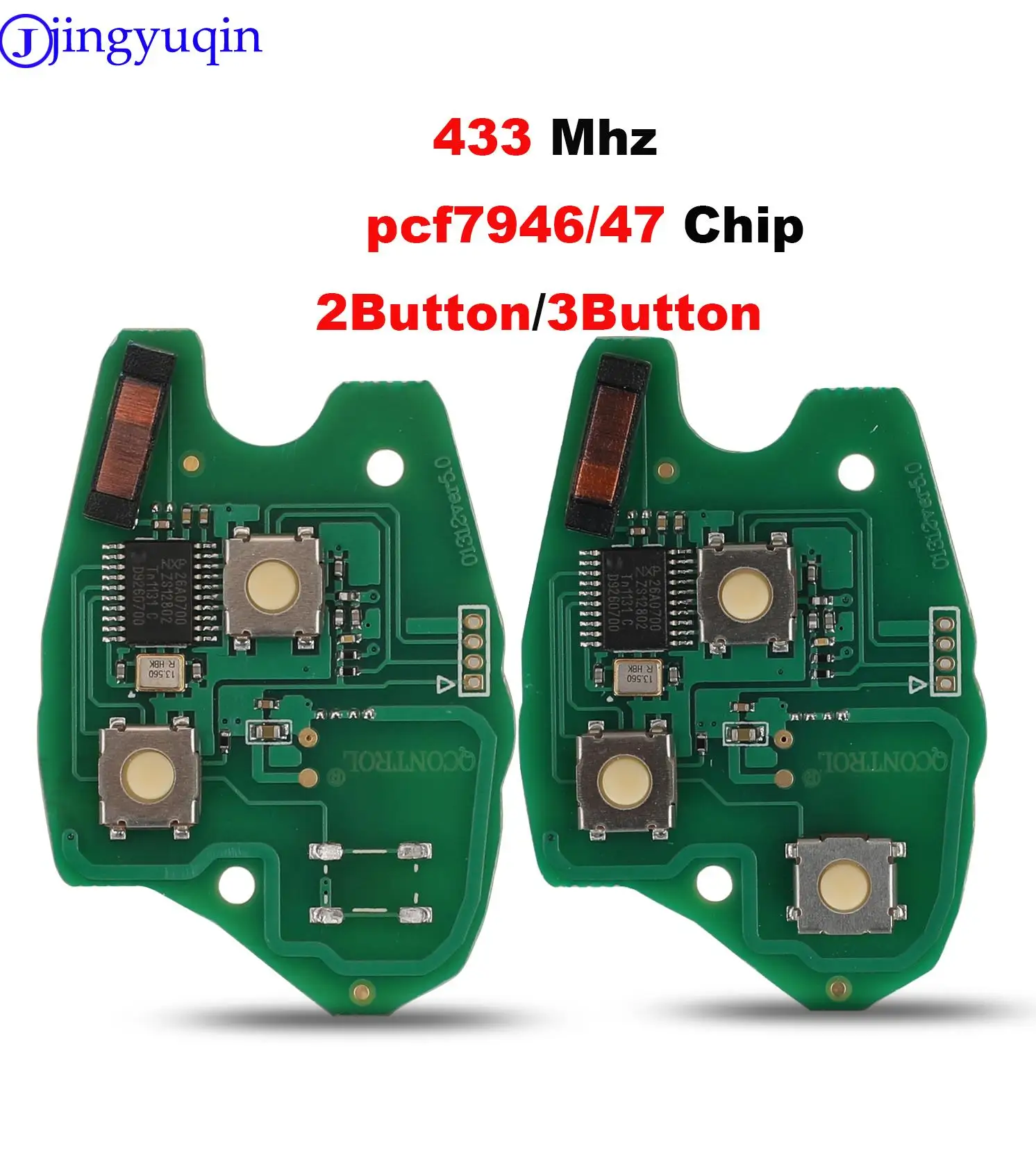jingyuqin dla Renault Clio Scenic Kangoo Megane PCF7946 / PCF7947/4A Chip 2/3BTN Car Remote Key Circuit Board Suit
