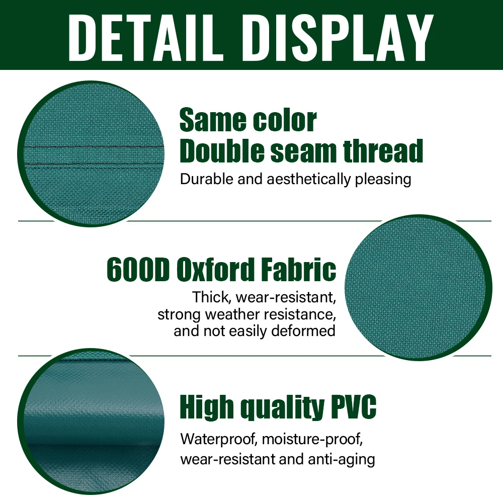 Swing Cushion Cover 3-Seat 127×50×50cm Outdoor Patio Hanging Swing Seat Protective Cover Courtyard
