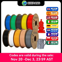 KEEPANG PLA Filament 1.75mm 3D Printer Filament 5/10Rolls 3D Printing Plastic Material 100% No Bubble for FDM 3D Printer MIX