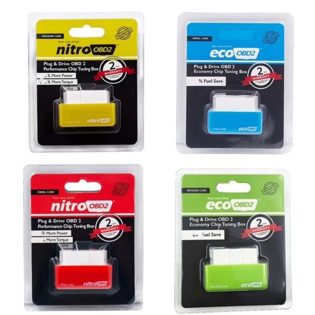 Nitro OBD2 Car Fuel Saver & Power Optimizer - Plug & Drive Performance Chip for All OBD2 Vehicles